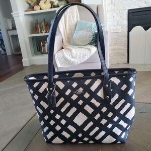 Coach Black and White Tote Bag